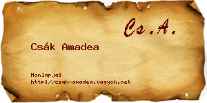 Csák Amadea névjegykártya